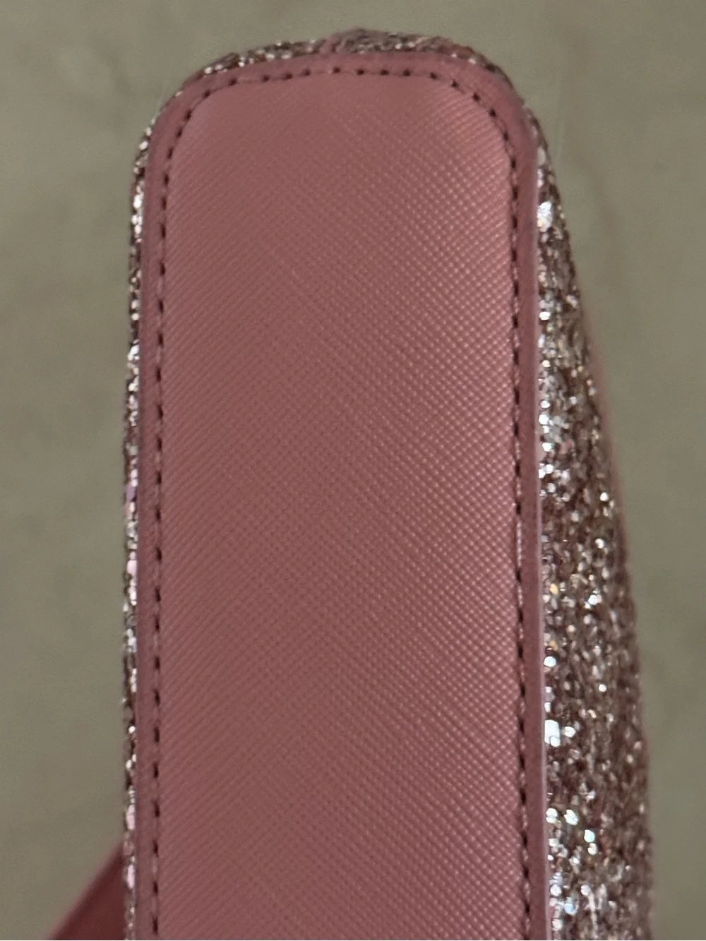 kate spade Coral Pink Crossbody with Glitter Trim & Matching Card Case
